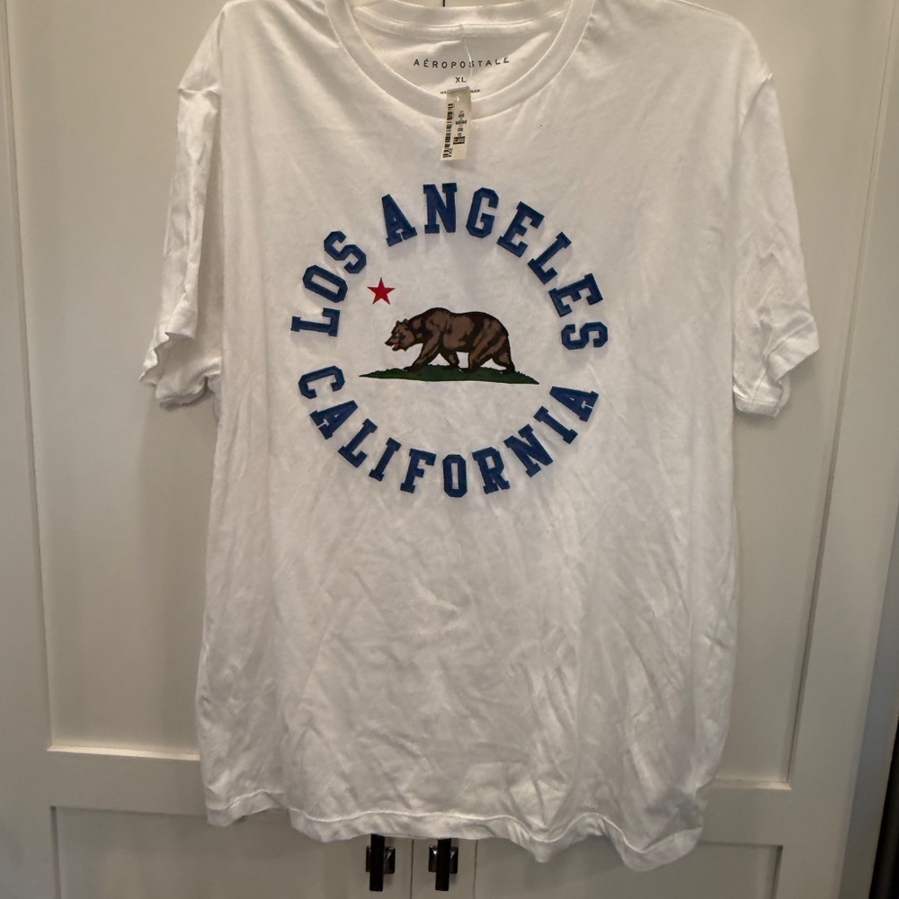 Aeropostale Los Angeles California Bear Appliqué Graphic Tee Size XL - Picture 7 of 8
